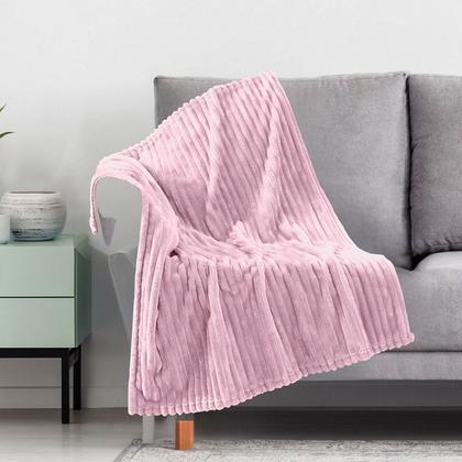 Imagem de Cobertor Kit 2pçs Bebê Wave Berço Rosa e Edredom Arco Íris