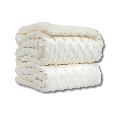 Imagem de Cobertor Kit 2pçs Bebê Wave Berço Rosa e Pipoquinha Branco