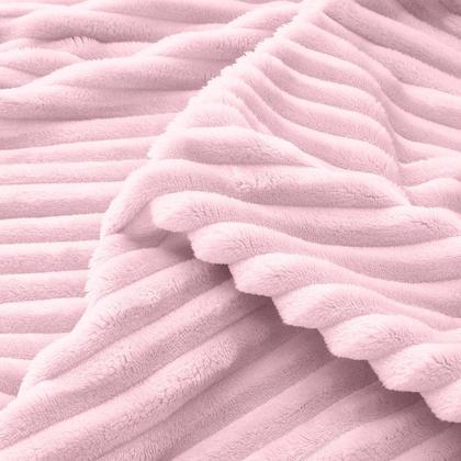 Imagem de Cobertor Kit 2pçs Bebê Wave Berço Rosa e Pipoquinha Branco