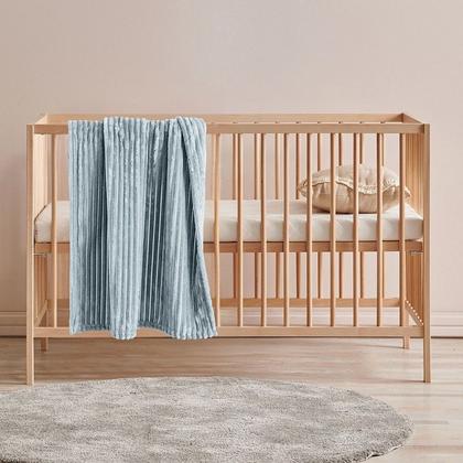 Imagem de Cobertor Kit 3pçs Bebê Wave Berço Azul e Edredom Leão