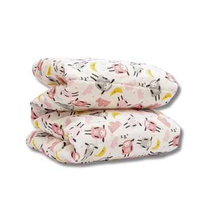 Imagem de Cobertor Kit 3pçs Bebê Wave Berço Rosa e Edredom Rosa