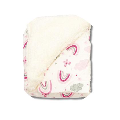 Imagem de Cobertor Kit 3pçs Bebê Wave Berço Rosa e Edredom Rosa