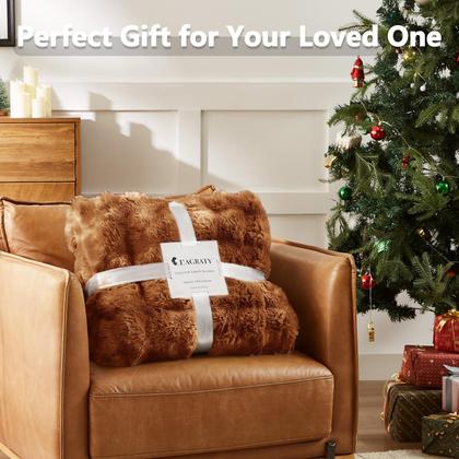 Imagem de Cobertor L'AGRATY Faux Fur 130 x 150 cm Luxury Soft Fluffy