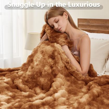 Imagem de Cobertor L'AGRATY Faux Fur 130 x 150 cm Luxury Soft Fluffy