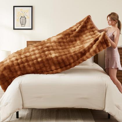 Imagem de Cobertor L'AGRATY Faux Fur 130 x 150 cm Luxury Soft Fluffy