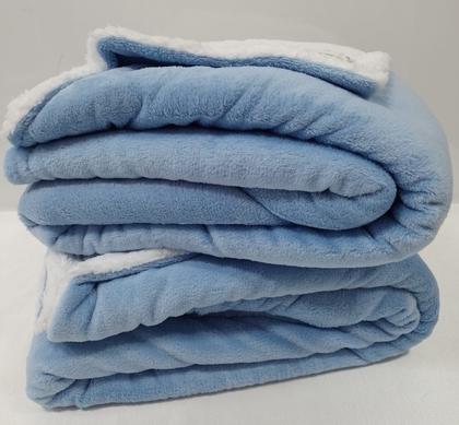Imagem de Cobertor Luxo Bebê Menino King Dupla Face Sherpa / Fleece