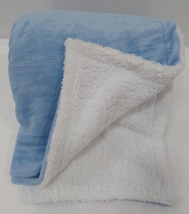 Imagem de Cobertor Luxo Bebê Menino King Dupla Face Sherpa / Fleece