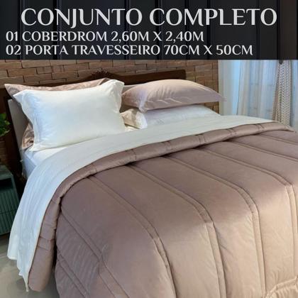 Imagem de Cobertor Luxo Queen Size Blair Veludo + 100%Algodão Grosso E