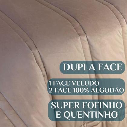 Imagem de Cobertor Luxo Queen Size Blair Veludo + 100%Algodão Grosso E