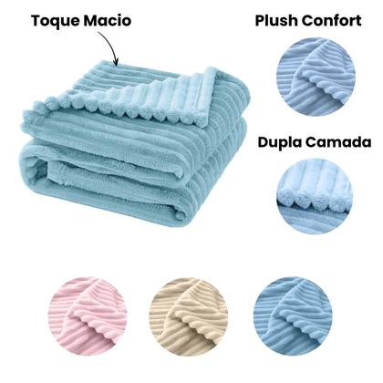 Imagem de Cobertor Manta Bebê Wave Berço Duplo Antialérgico Azul