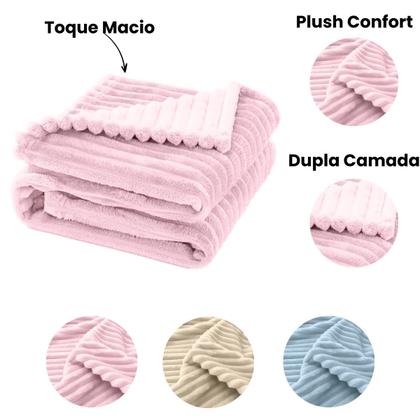 Imagem de Cobertor Manta Bebê Wave Berço Duplo Antialérgico Rosa