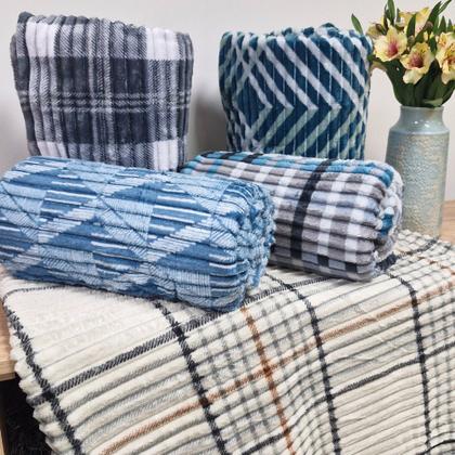 Imagem de Cobertor Manta Canelado Soft Antialérgico 2,00 x 1,80m