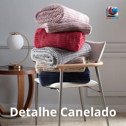 Imagem de Cobertor Manta Casal Corttex Luster Microfibra Design Canelado Toque Macio