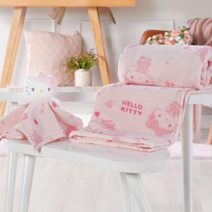 Imagem de Cobertor / Manta com naninha Hello Kitty e amigos para bebês e crianças. Macio Antiletárgico Menina Menino