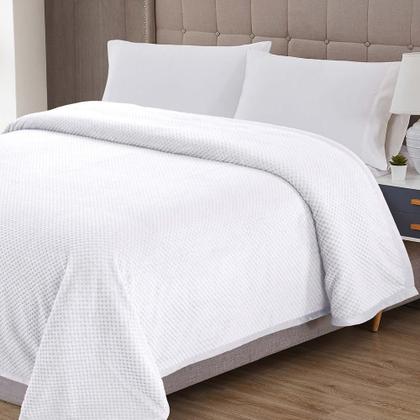 Imagem de Cobertor Manta Elite Queen Ultrasoft Dupla Face Branco 100%