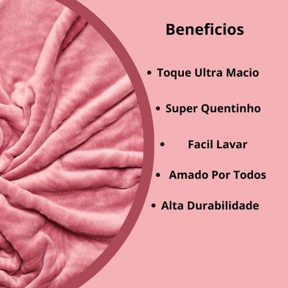 Imagem de Cobertor Manta Mantinha Edredom Soft Fleece Casal Queen Grossa Quente Toue Macio Aveludado Simples