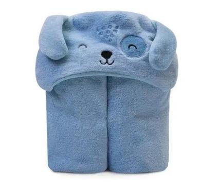 Imagem de Cobertor Manta Microfibra Bebe C/ Capuz Macio Bichos