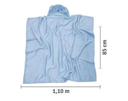 Imagem de Cobertor Manta Microfibra Bebe C/ Capuz Macio Bichos