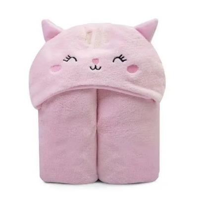 Imagem de Cobertor Manta Microfibra Bebe C/ Capuz Macio Bichos