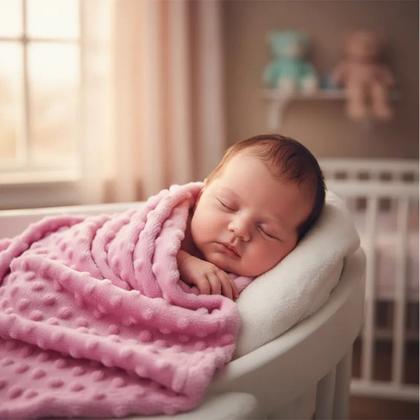 Imagem de Cobertor Manta Soft Bolha Para Bebê Pipoquinha
