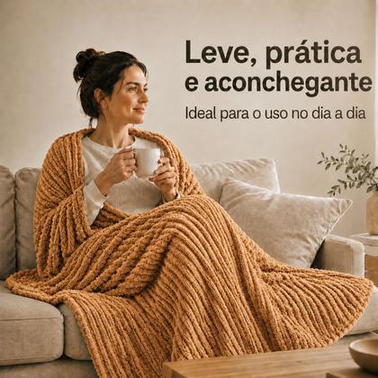 Imagem de Cobertor Manta Soft Canelada Casal Microfibra 1,80 X 2,00 Macia Quentinha Inverno