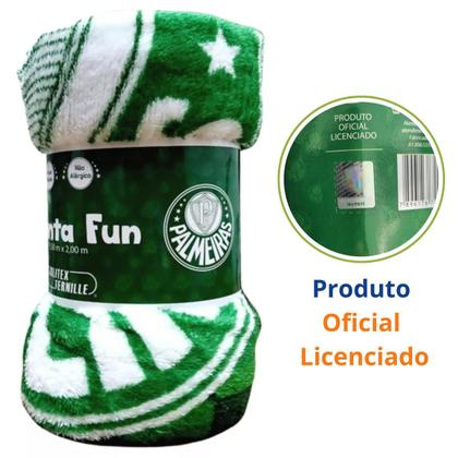 Imagem de Cobertor Manta Solteiro Jolitex Time Futebol Palmeiras Verdão Vai Corinthians Tricolor São Paulo