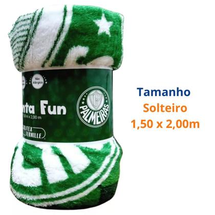 Imagem de Cobertor Manta Solteiro Jolitex Time Futebol Palmeiras Verdão Vai Corinthians Tricolor São Paulo
