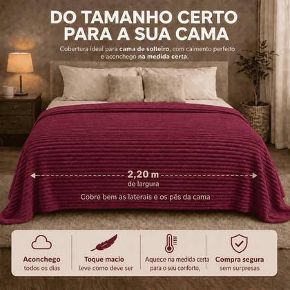 Imagem de Cobertor Manta Solteiro Microfibra Fleece Quente Arte Cazza
