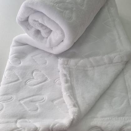 Imagem de Cobertor Microfibra 3D Manta Para Bebe Menina Menino Premium Alto Relevo Quentinhas Super Macia 100x80 cm
