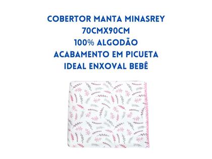 Imagem de Cobertor Para Bebe Manta Infantil Flores Rosa 100% Algodão Macio Enxoval Recém Nascido Menina