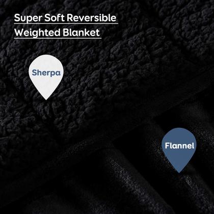 Imagem de Cobertor pesado Sivio Sherpa Fleece para adulto de 6,8 kg (15 libras)