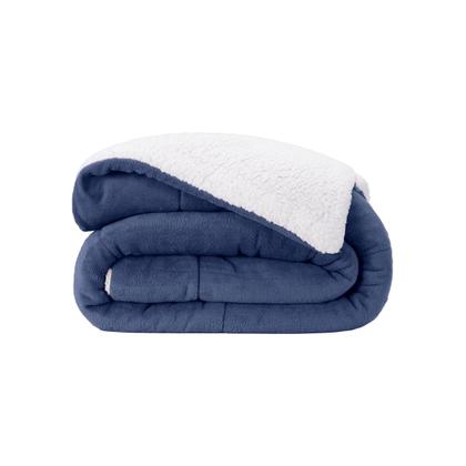 Imagem de Cobertor QUEEN dupla face sherpa manta fleece matelasse