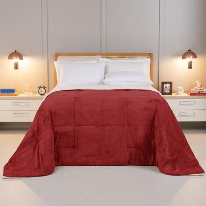Imagem de Cobertor QUEEN dupla face sherpa manta fleece matelasse