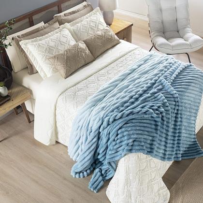 Imagem de Cobertor Queen Fluffy Manta Flannel Ultrasoft - Acqua