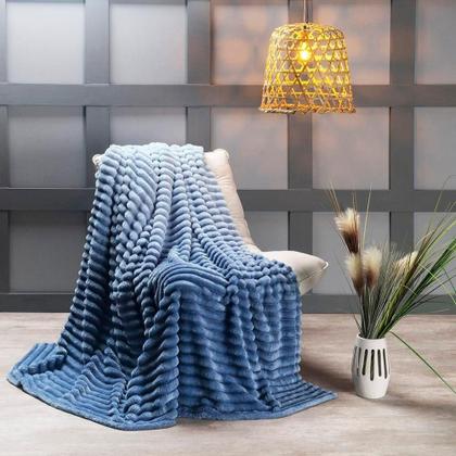 Imagem de Cobertor Queen Fluffy Manta Flannel Ultrasoft - Sky