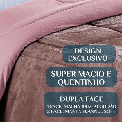 Imagem de Cobertor Queen Grosso Alaska Manta Soft E Malha 100%Algodao