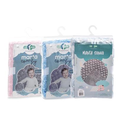 Imagem de Cobertor Saída Maternidade Manta Bebê Berço Edredom Menino Menina Sherpa