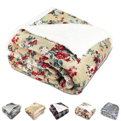 Imagem de Cobertor Sherpa Queen Dupla Face Sherpa Toque Pele de Ovelha Carneiro