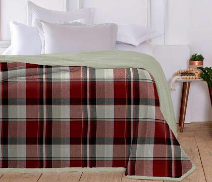 Imagem de Cobertor Sherpa Queen Dupla Face Sherpa Toque Pele de Ovelha Carneiro