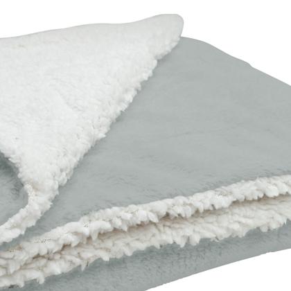 Imagem de Cobertor Soft Bebê Dupla Face Macio Microfibra Sherpa Cinza