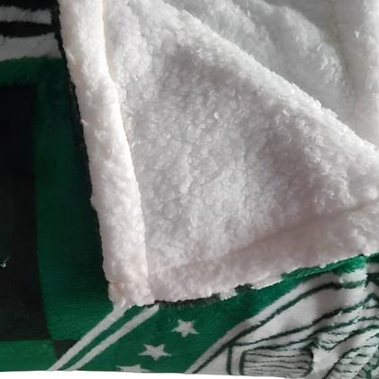 Imagem de Cobertor Solteiro Com Sherpa Palmeiras Oficial Jolitex