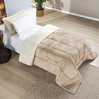 Imagem de Cobertor SOLTEIRO dupla face sherpa manta flannel coberdrom