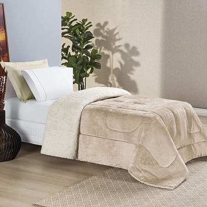 Imagem de Cobertor SOLTEIRO dupla face sherpa manta flannel coberdrom