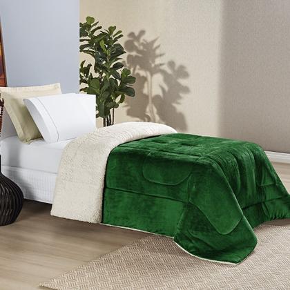 Imagem de Cobertor SOLTEIRO dupla face sherpa manta flannel coberdrom