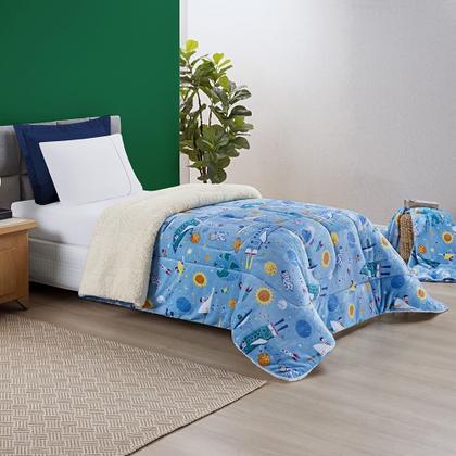 Imagem de Cobertor SOLTEIRO INFANTIL dupla face sherpa manta estampado