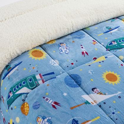 Imagem de Cobertor SOLTEIRO INFANTIL dupla face sherpa manta estampado