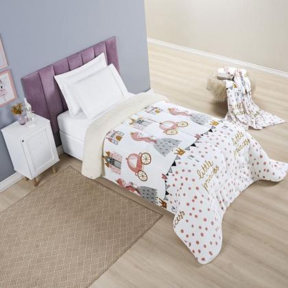 Imagem de Cobertor SOLTEIRO INFANTIL dupla face sherpa manta estampado