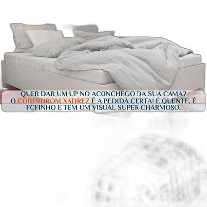 Imagem de Cobertor Solteiro Infantil Grosso Xadrez Dupla Face