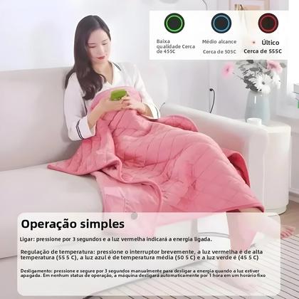 Imagem de Cobertor Térmico Lavável Aquecido USB, Xale Aquecedor De Inverno, Aquecedor Corporal, Máquina