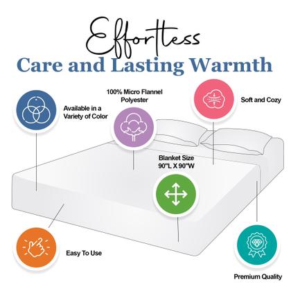 Imagem de Cobertor Thermee Micro Flannel King-Size Lightweight Snow